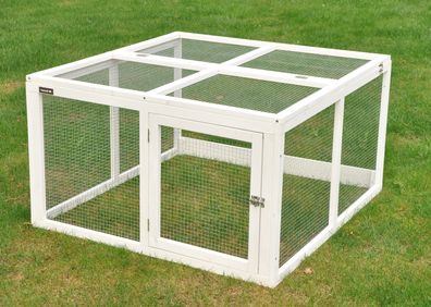Nanook Anbau Freigehege Jumbo weiß Kaninchen 96 x 100 x 55 cm Erweiterungsanbau