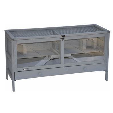 Nanook Indoor-Kleintierkäfig grau Nager 92 x 34 x 48 cm