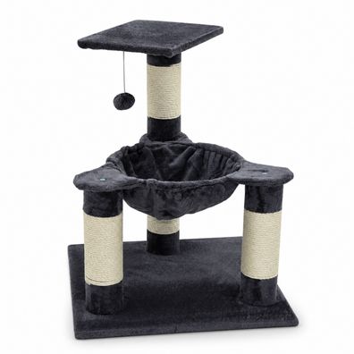 Nanook Kratzbaum Peppy, grau Katzen 80 x 62 x 62 cm Sisal und Liegeplätze