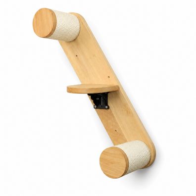 Nanook Katzen-Klettertreppe zur Wandmontage 60 x 12 x 17 cm klappbare Mittelstufe