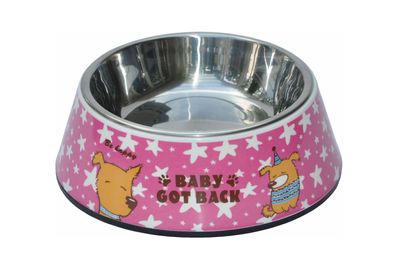 Nanook Melamin-Futternapf Bär Pink 17,5 x 6 cm