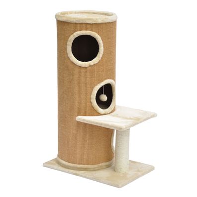 Nanook XL Kratztonne Casimir Katzen 60 x 40 x 102 cm Seitensitzplatz und Durchgang
