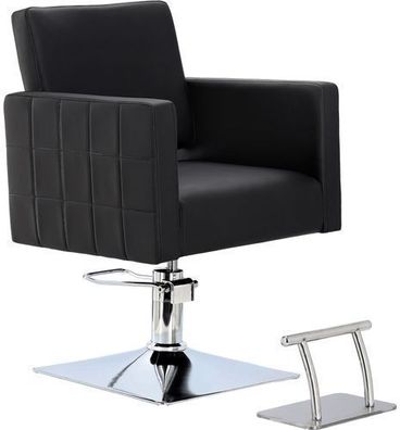 Friseurstuhl Tom Hydraulischer Drehstuhl für Friseursalon Chromfußstütze Friseurstuhl