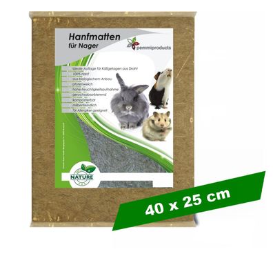 Nanook Hanf-Nagerteppich 40 x 25 x 1 cm natürliche Streuunterlage