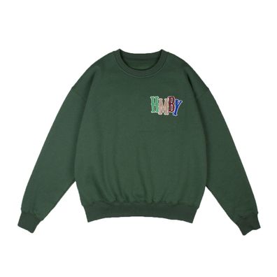Homeboy Sweater Hmby Crew Green Unwashed green unwashed-17