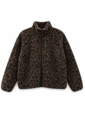 MAZINE Women Jacke Printed Teddy-Fleece chocolate brown/printed