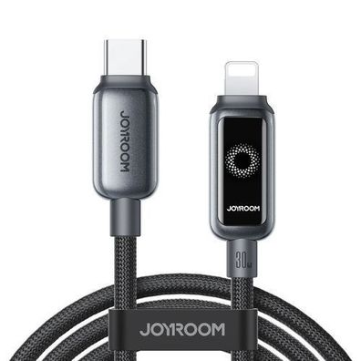 Geflochtenes USB-C-Kabel - iPhone Lightning 30 W 1,2 m - Schwarz