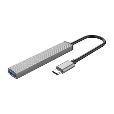 Hub AH-13 Dockingstation-Splitter USB-C auf 4x USB-A - grau