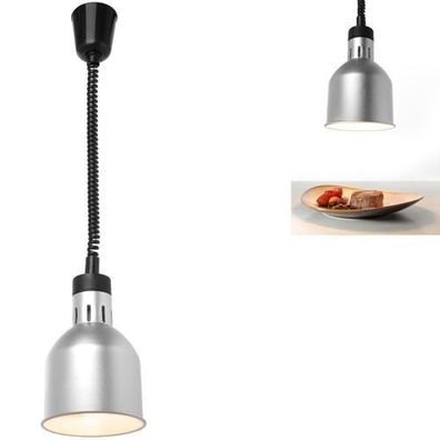 Speisenwärmerlampe - hängend, zylindrisch-konisch, silber, 250 W