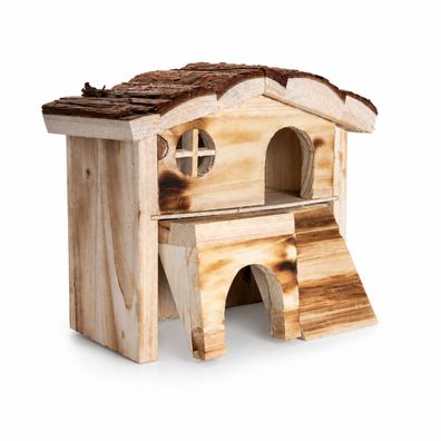 Nanook Nagerhaus mit Klapptreppe 18 x 9 x 17 cm Rückzug und Beschäftigung