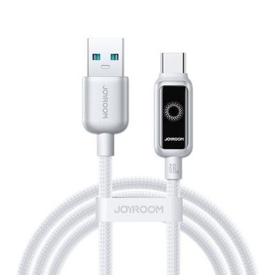 Geflochtenes Kabel USB-A - USB-C 66 W 1,2 m - weiß