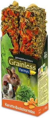 Nanook JR Grainless Farmys Karotte-Bockshornklee 140 g Snackriegel für Nager