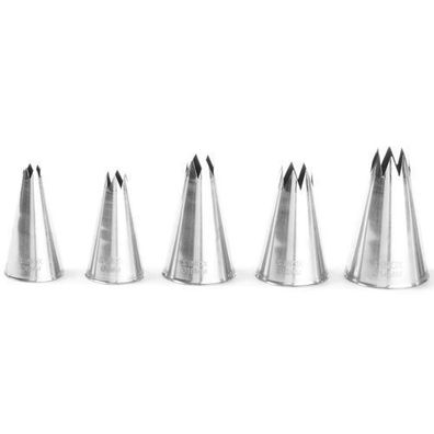 Dekorative Tüllen für Gebäcktüten, geriffelt, 5er-Set - Hendi 551790