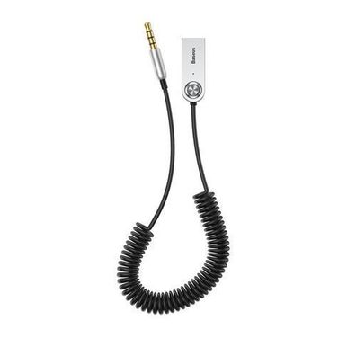 BA01 Bluetooth 5.0 Audio-Empfängerkabel mit AUX-Anschluss, Schwarz