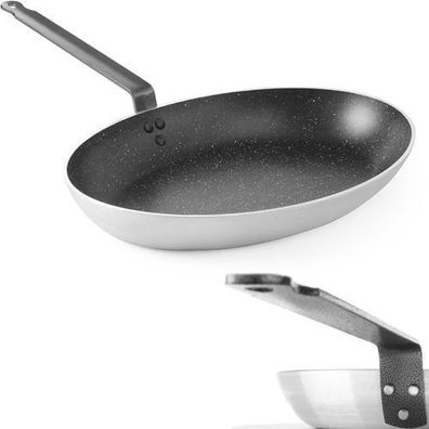 Fischbratpfanne mit Marmorbeschichtung, oval, 280 x 400 mm - Hendi 627716