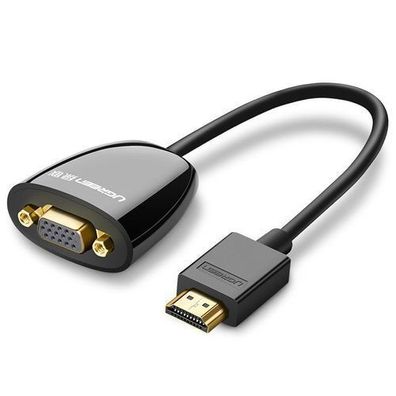 HDMI-Stecker auf VGA-Buchse FHD schwarzes Adapterkabel