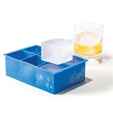 Eiswürfelform aus Silikon, 6 x XXL-WÜRFEL