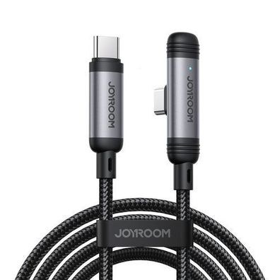USB-C 60W 1,2 m abgewinkeltes Kabel - Schwarz