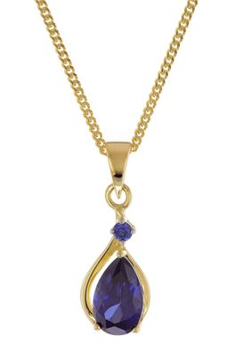 trendor Schmuck Blauer Anhänger Gold 333/8K mit Vergoldeter Silberkette 31292