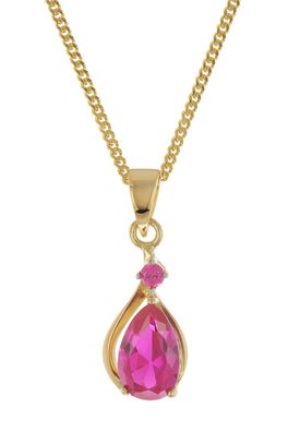 trendor Schmuck Roter Anhänger 333/8K mit Vergoldeter Silberkette 31294