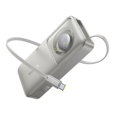 Free2Pull 10000mAh 30W Powerbank mit USB-C-Anschluss und einziehbarem USB-C-Kabel