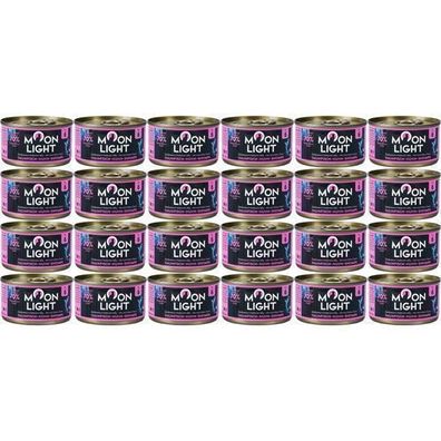Moonlight Dinner Nr. 6 Thunfisch, Huhn, Garnelen in Gelee 24x80g für Katzen