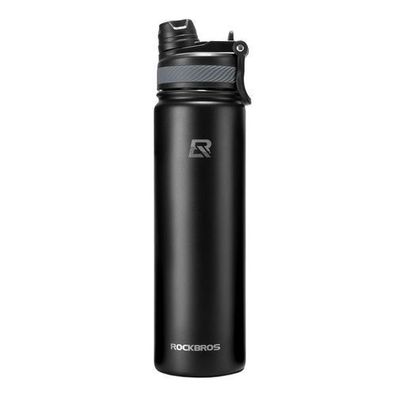 Thermosflasche für Fahrräder, 620 ml, Edelstahl - schwarz