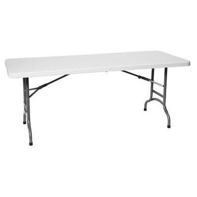 Klappbarer Cateringtisch, weiß, 183 x 75 cm, bis 150 kg - Hendi 810910