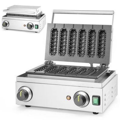 Corn-Dog-Waffeleisen für 6 Waffeln am Stiel - Hendi 212189