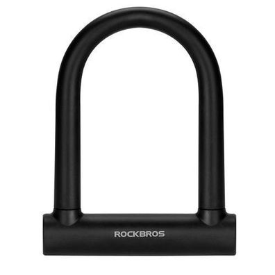 U-Lock Fahrradschloss, verstärktes Schlüsselschloss - Schwarz