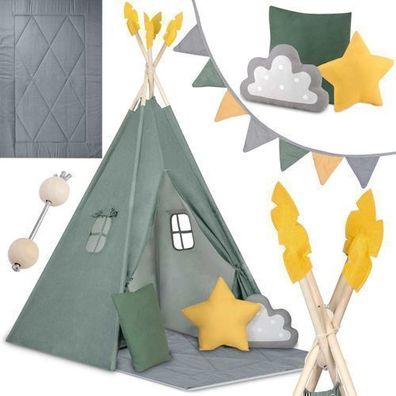 NK-406 Nukido Tipi-Zelt für Kinder - grün