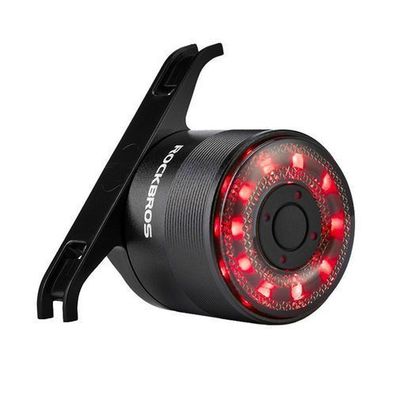 Q1 Rücklicht für Fahrräder, 7-farbiges LED-Blitzlicht + USB-C- und USB-A-Kabel