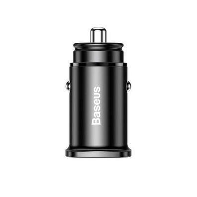 Intelligentes Autoladegerät mit 2 USB-Anschlüssen und USB-C QC PD, Schwarz