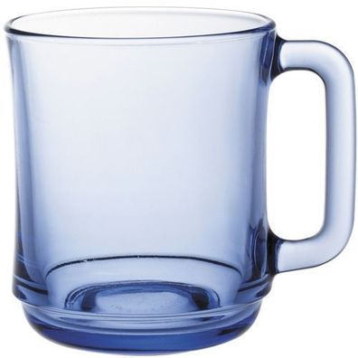 Duralex LYS MARINE Glas mit Henkel, 310 ml, blau - 6er-Set