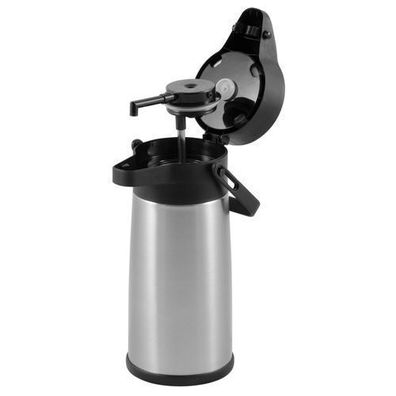 Stahl-Thermoskanne mit Pumpe für Heißgetränke, 2,2 l, Hendi 448908