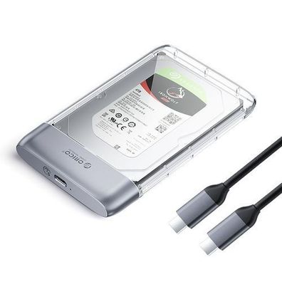 TX25C3 2,5'' HDD/SSD-Gehäuse mit USB-C 5 Gbit/s - transparent