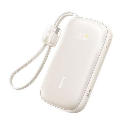 Powerbank 20000mAh 22,5W mit Display und Kabel EnerFill FC21 Qpow 3 Ultra - beige