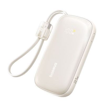 Powerbank 10000mAh 22,5W mit Trageband EnerFill FC21 Qpow 3 Ultra - beige