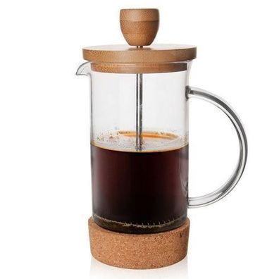 Kaffee- und Teebereiter aus Glas mit Kolben, 400 ml
