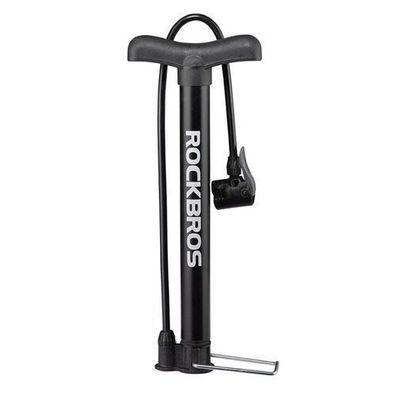 Standpumpe für Fahrräder (120 psi / 8 bar) mit Kugelaufsätzen - schwarz