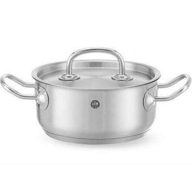 Kitchen Line Topf mit Deckel, 1,5 l Durchmesser 160 x 75 mm (Höhe) - Hendi 836002