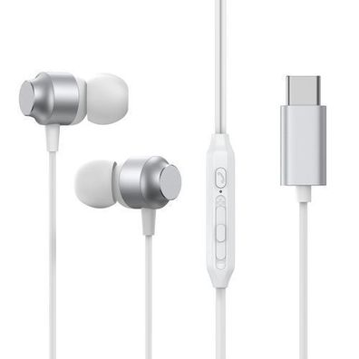JR-EC06 Silberner USB-C In-Ear-Kopfhörer