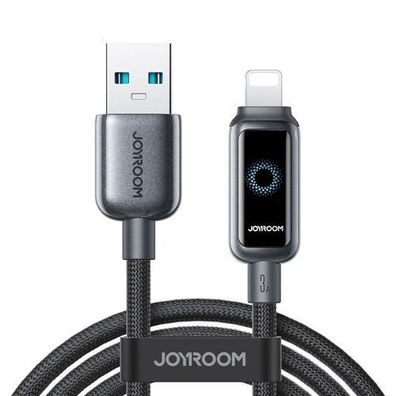 USB-A - iPhone Lightning 3A Kabel 1,2 m - Schwarz