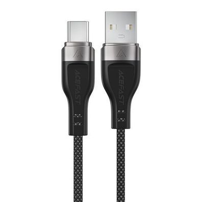USB-A-auf-USB-C-3A-Kabel mit magnetischer Halterung, 1,2 m - Schwarz