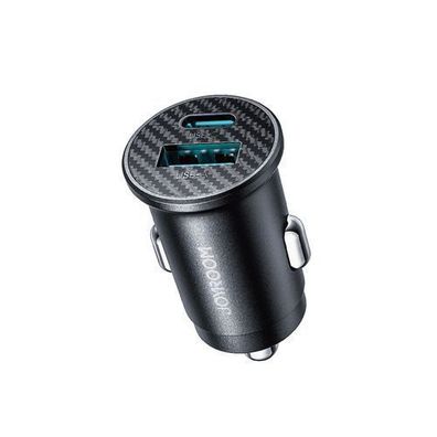 Mini-15W-USB-A/USB-C-Autoladegerät - Schwarz