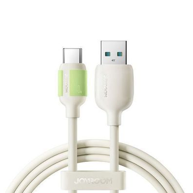 USB-A-auf-USB-C-Kabel mit fluoreszierender Spitze, 1,2 m, beige