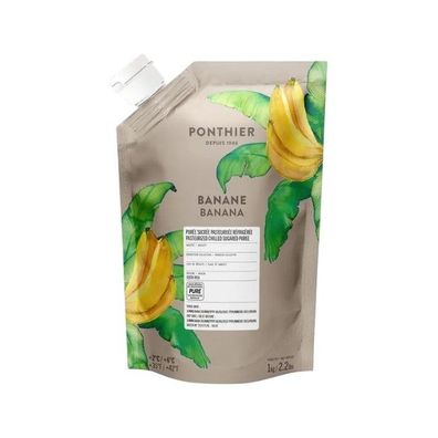 Ponthier Banane Fruchtpüree 1x 1kg Premium Bananenpüree 90 % Banane Costa Rica