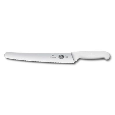 Fibrox, Konditormesser, 26cm, Wellenschliff, weiß, Blister