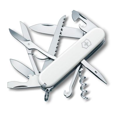 Taschenmesser mit 15 Funktionen Huntsman, 91 mm, weiss, Blister
