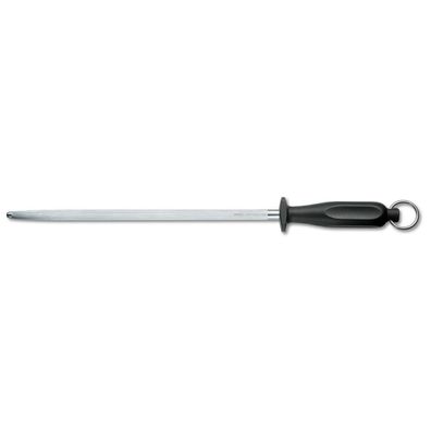 Metzgerstahl, 30cm, Feinzug, oval, schwarz